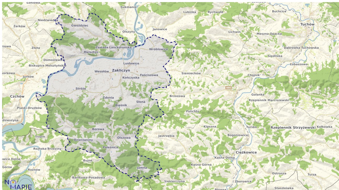 Mapa uzbrojenia terenu Zakliczyna